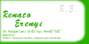 renato erenyi business card